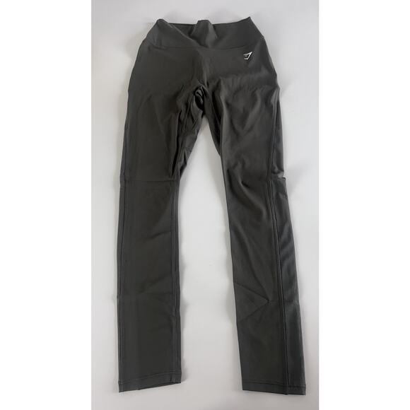 Gymshark Women's Mesh Placement Gym Leggings Green Medium B8A6F Ruched - Picture 1 of 9